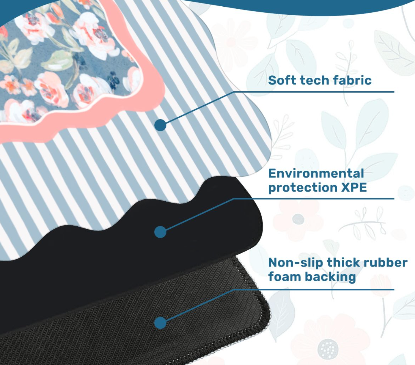 Daphne Scalloped Edge Mahjong Mat (Non-Neoprene)